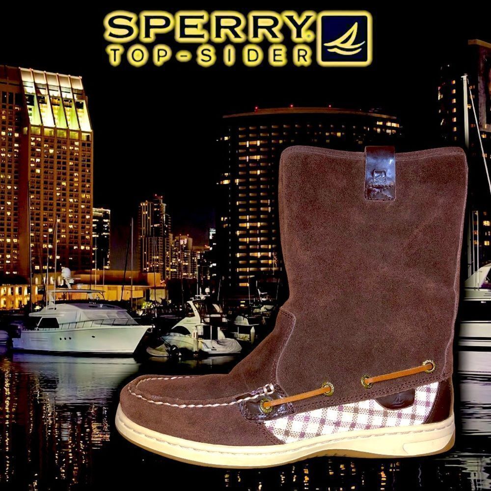 Sperry Top-Sider Boots Brown Nubuck Plaid 9616715